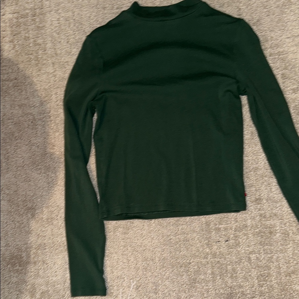 Levi's Forest Green Long Sleeve Women's Top